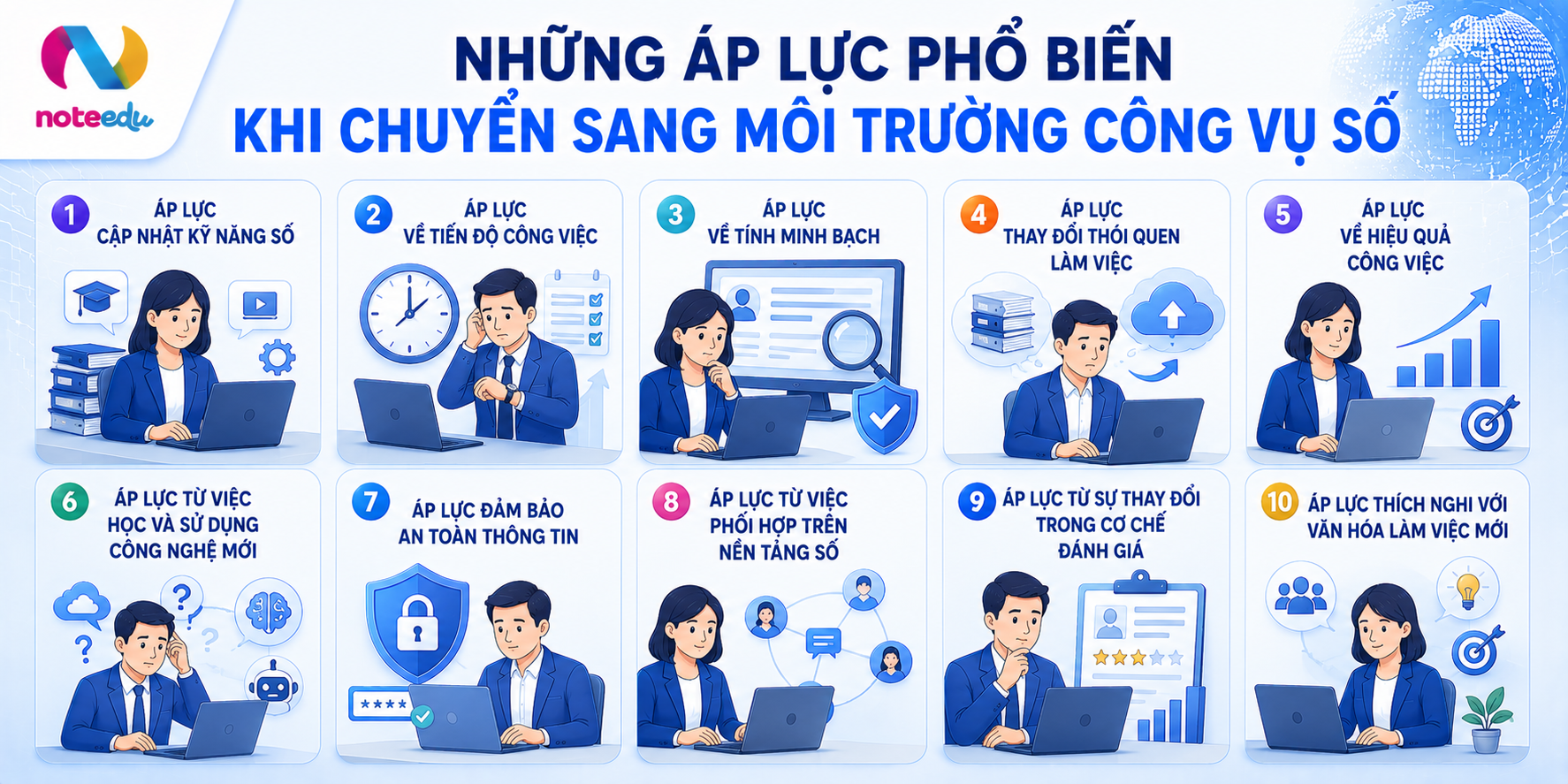 Những Áp Lực Phổ Biến Khi Chuyển Sang Môi Trường Công Vụ Số