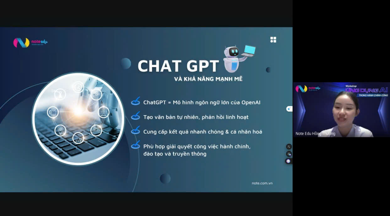 Workshop AI ChatGPT Gamma: Tạo câu lệnh & làm slide nhanh cho cán bộ hành chính công 2 Workshop AI ChatGPT Gamma