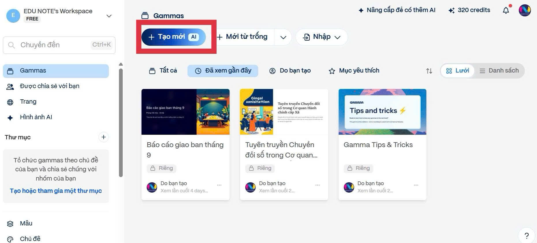 Gamma AI thuyết trình: Hướng dẫn tạo slide tự động cho cán bộ hành chính công 3 giao diện gamma ai tạo slide