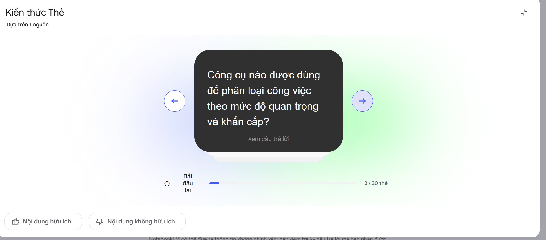 Tính năng mới NotebookLM Flashcards & Quizzes: Công cụ tạo thẻ ghi nhớ và bài kiểm tra tự động cho giáo viên 1 notebooklm flashcards
