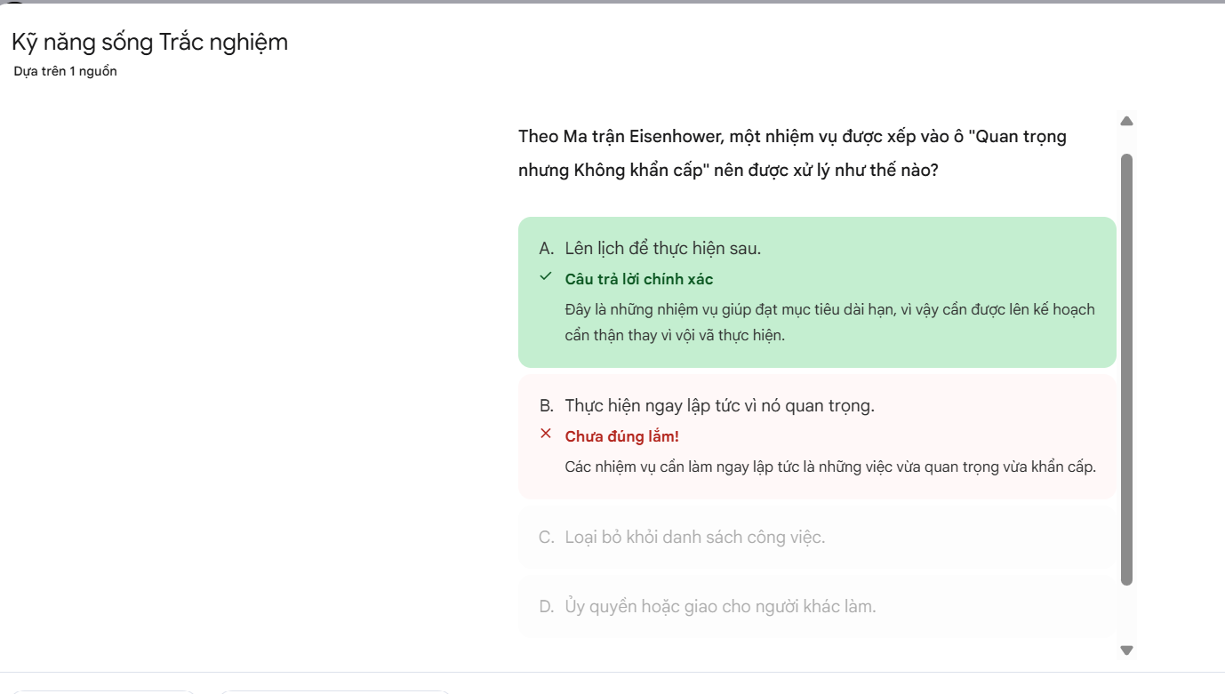 Tính năng mới NotebookLM Flashcards & Quizzes: Công cụ tạo thẻ ghi nhớ và bài kiểm tra tự động cho giáo viên 3 NotebookLM quizzes