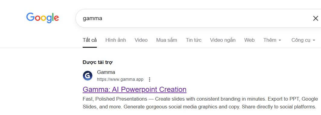 Gamma AI thuyết trình: Hướng dẫn tạo slide tự động cho cán bộ hành chính công 2 Truy cập gamma app tạo slide