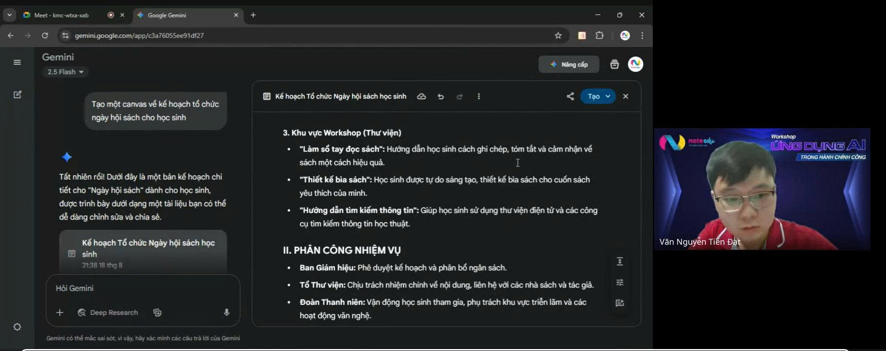 Workshop AI NotebookLM và Gemini: Tạo sổ tay cá nhân & Trợ lý ảo cho cán bộ công chức 3 workshop ai notebooklm và gemini